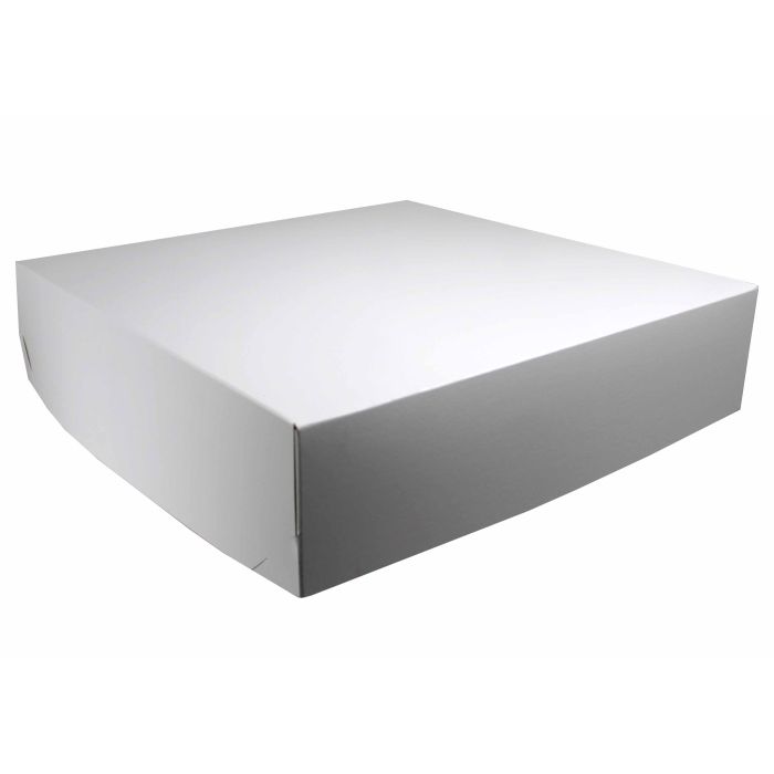 White - 2 Piece Lock Corner Box - 19 x 12 x 3" (Lock Corner)