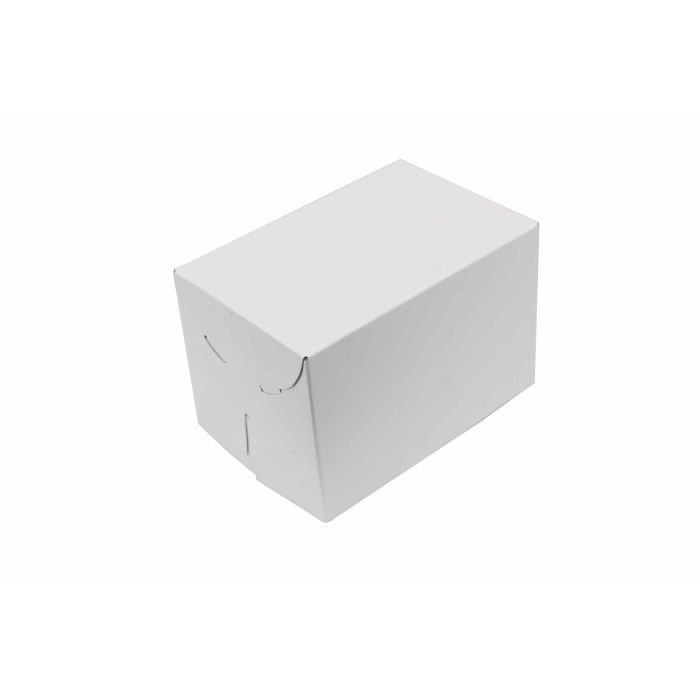 White - 2 Piece Lock Corner Box - 6 x 4 x 4" (Paige Lock)
