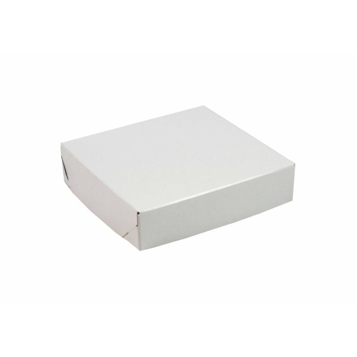 White - 2 Piece Lock Corner Box - 8 x 8 x 2" (Lock Corner)