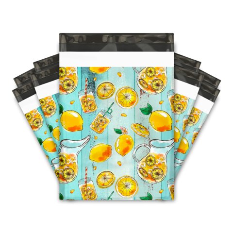 Lemonade Tea Poly Mailers Size 10x13 Shipping Bags