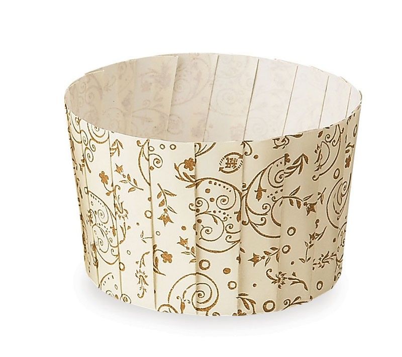 Brown Blossom - Pleated Muffin Cup - (6.8 oz) 2.6 Dia. x 2.0" H