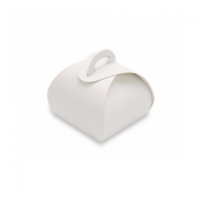White - Single Truffle Tote - 1-1/2 x 1-1/2 x 1-1/4"