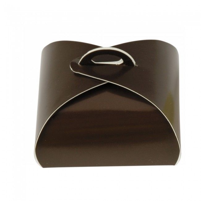 Brown - Four Truffle Tote - 3 x 3 x 1-5/8"