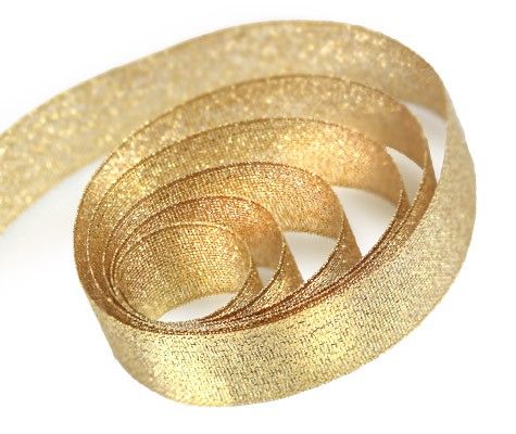 Gold - Metallic Coast Ribbon - 1/2" x 100 Yards