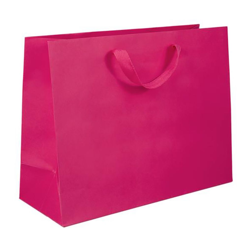 Fifth Avenue Fuchsia - Twill Ribbon Handle Gift Bag - 16 x 6 x 12"