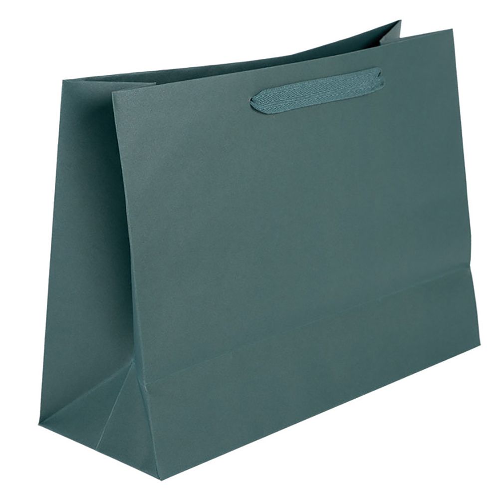 Soho Spruce Green - Twill Ribbon Handle Gift Bag - 16 x 6 x 12"
