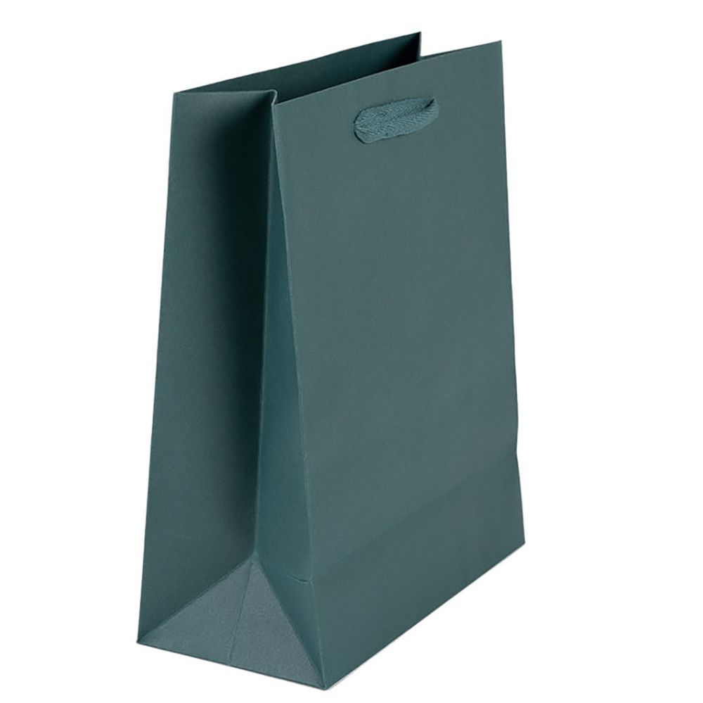 Soho Spruce Green - Twill Ribbon Handle Gift Bag - 10 x 5 x 13"