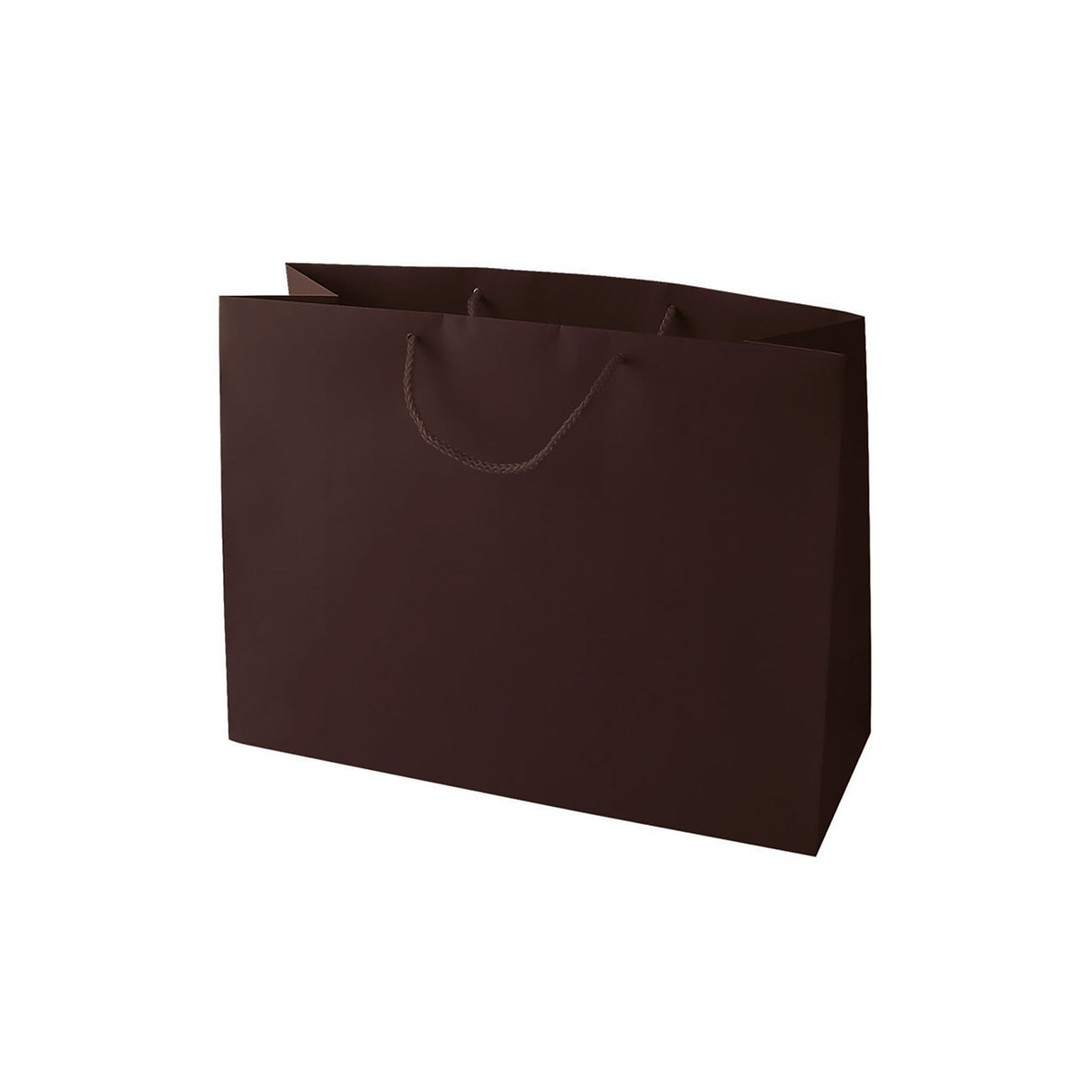 Matte Chocolate - Matte Euro Tote - 10 x 4 x 8"