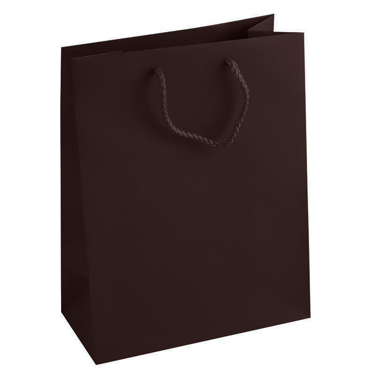 Matte Chocolate - Matte Euro Tote - 10 x 5 x 13"