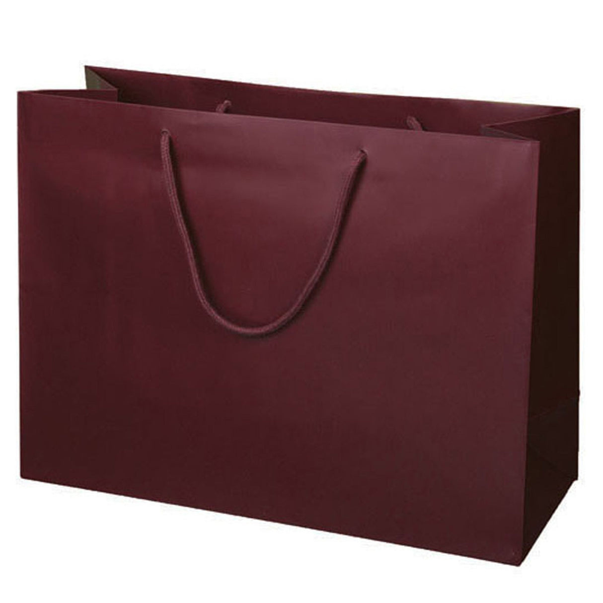 Matte Burgundy - Matte Euro Tote - 13 x 5 x 10"