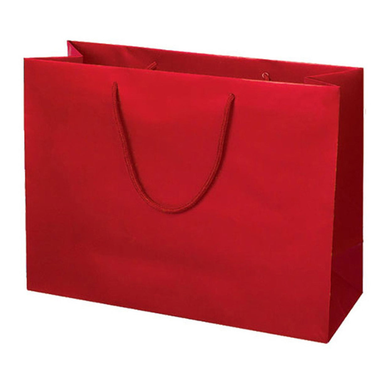 Matte Red - Matte Euro Tote - 13 x 5 x 10"