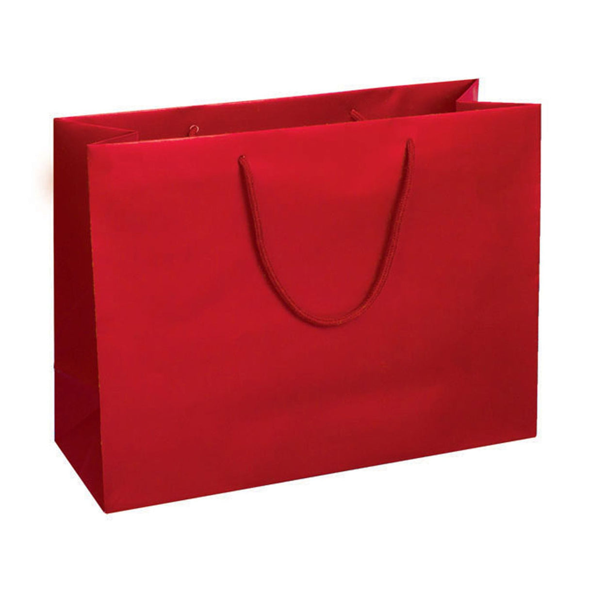 Matte Red - Matte Euro Tote - 16 x 4-3/4 x 13"