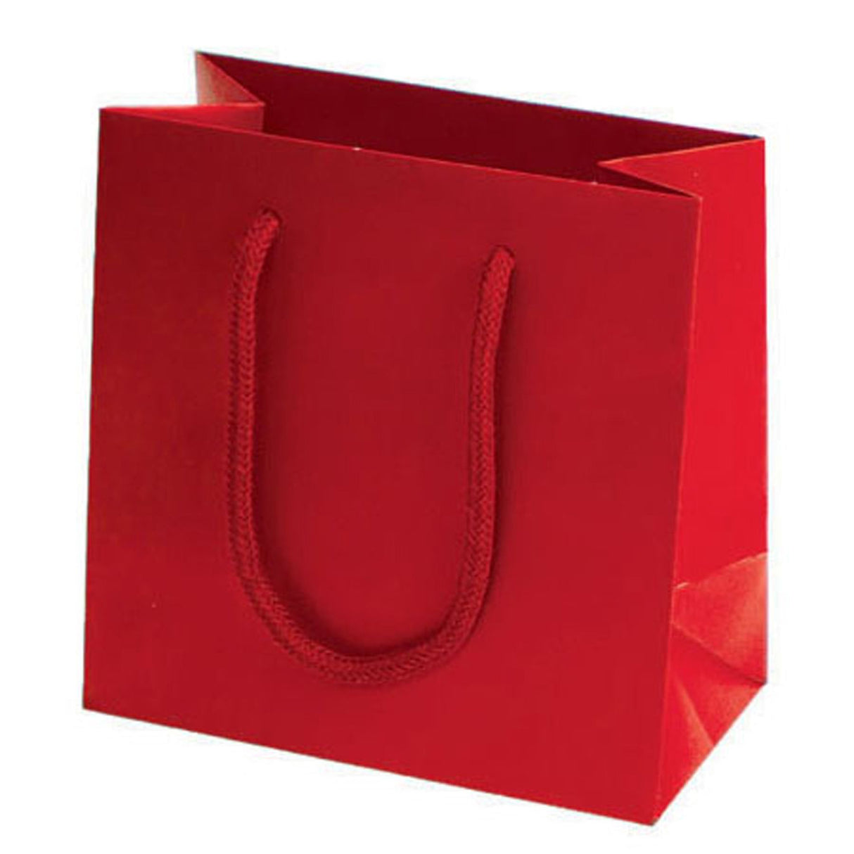 Matte Red - Matte Euro Tote - 6-1/2 x 3-1/2 x 6-1/2"