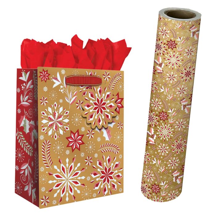Merriment Gold Gift Bags & Wrapping Paper