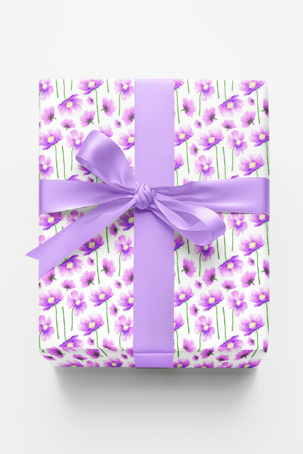 Summer Flowers White - Mother's Day Design Wrapping Paper