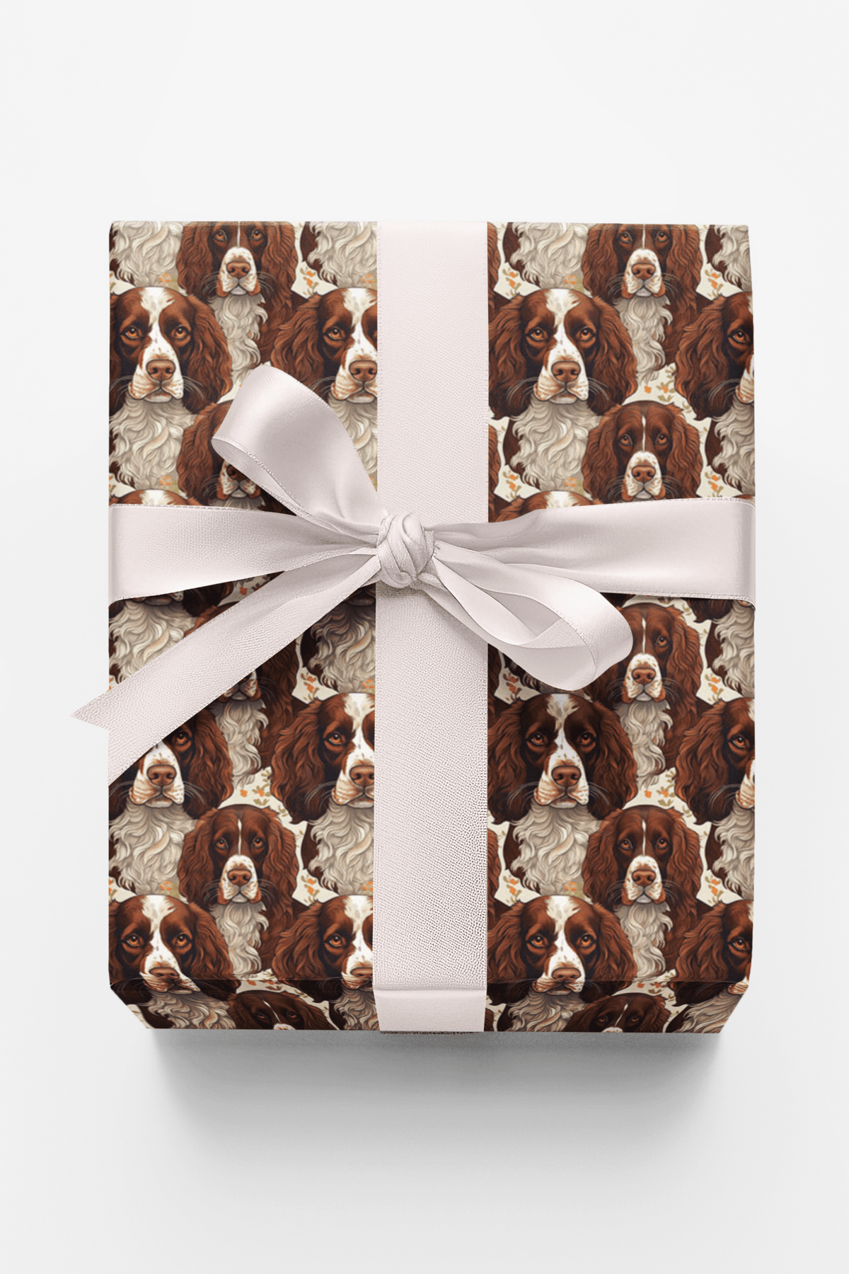 Paw Prints & Springer Sprints - English Springer Spaniel Wrapping Paper