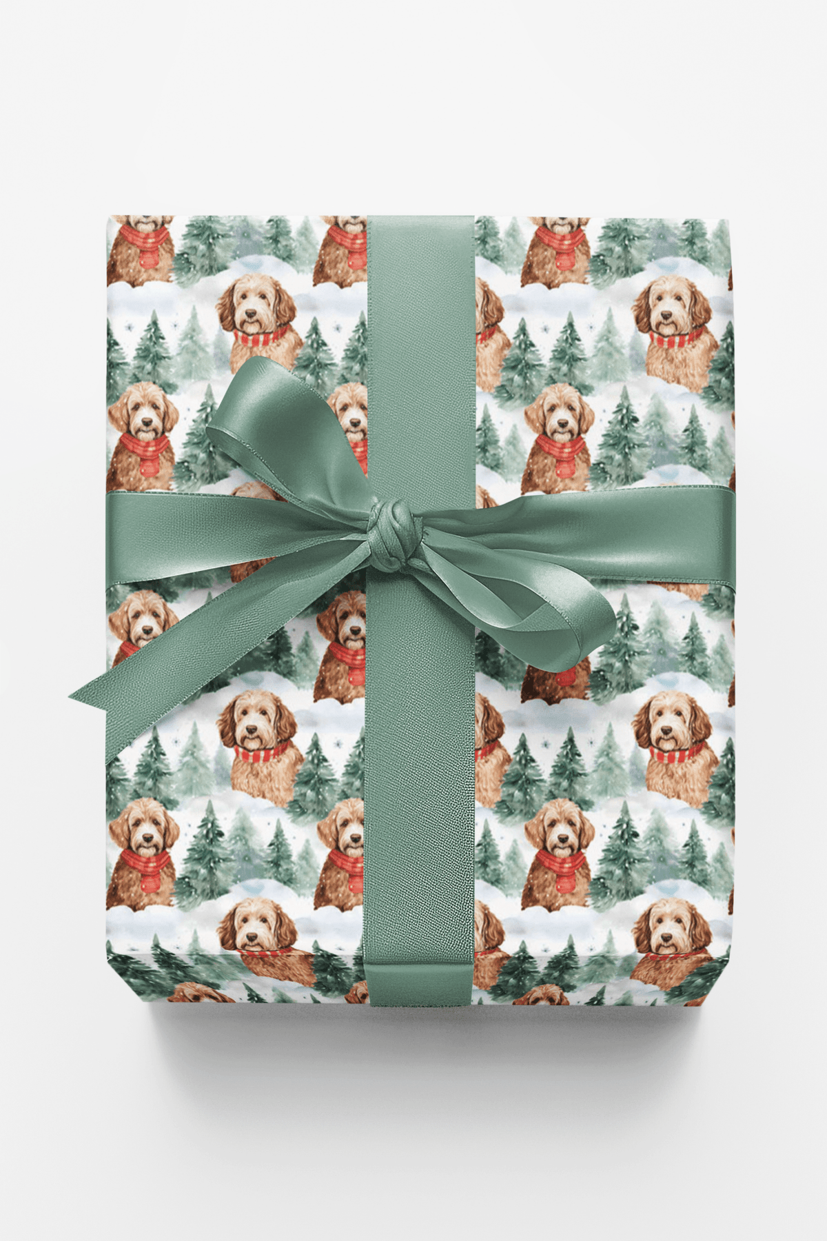 Golden Doodle Flurries - Labradoodle Wrapping Paper