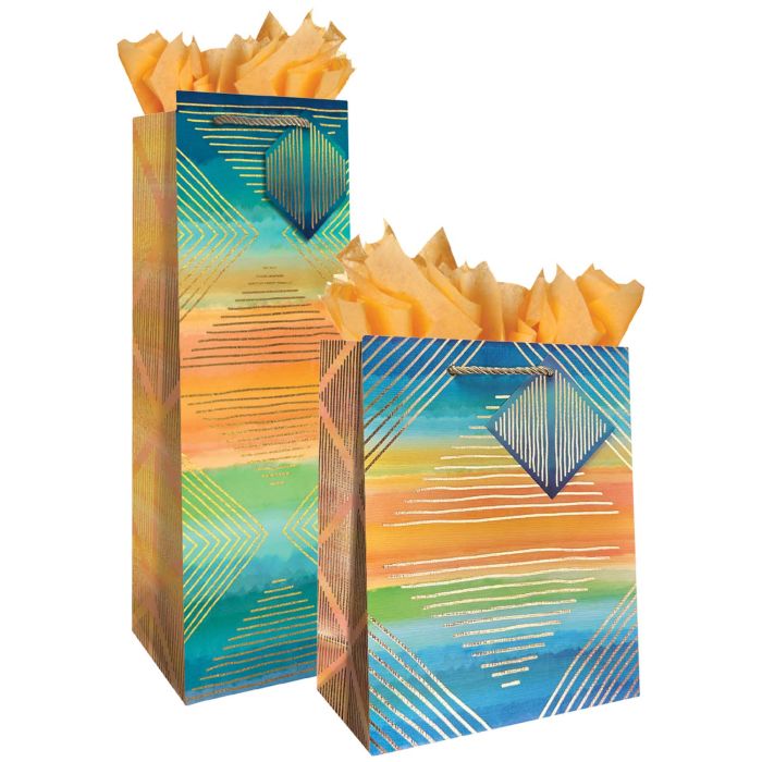 Modern Ombre Gift & Wine Bags