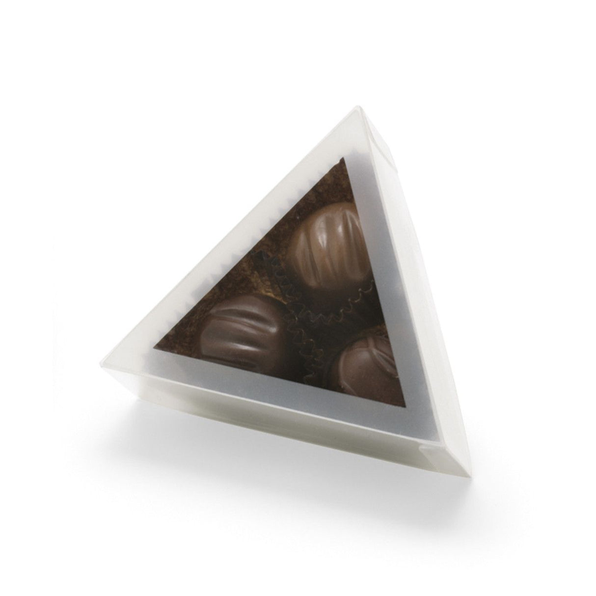 Frosted Clear - Shaped Box - 3.5 Triangle x 1.25"