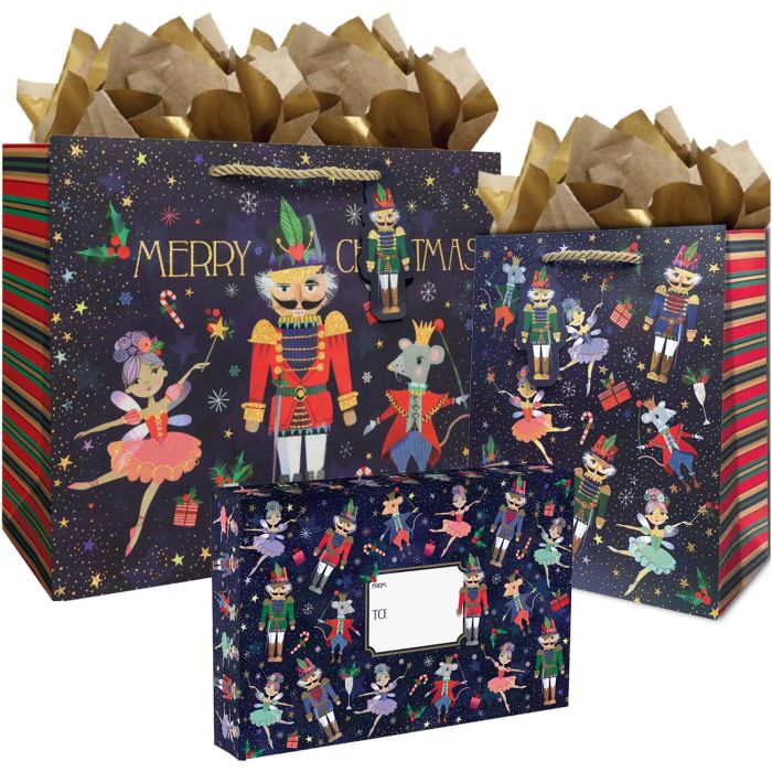Nutcracker Ballet Gift Bags, Wrapping Paper, & Mailers