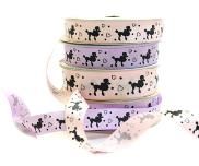 Poodle Love Pink - Pet Theme Ribbon - 7/8" x 25 Yards