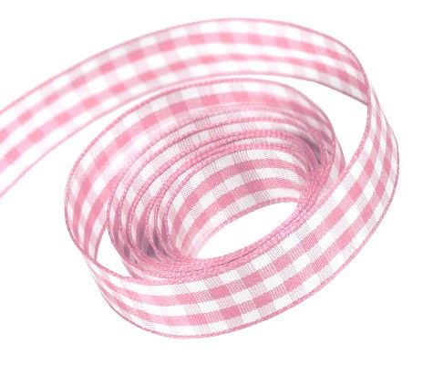 Light Pink - Party Plaid Ribbon - 3/8" x 25 Yards