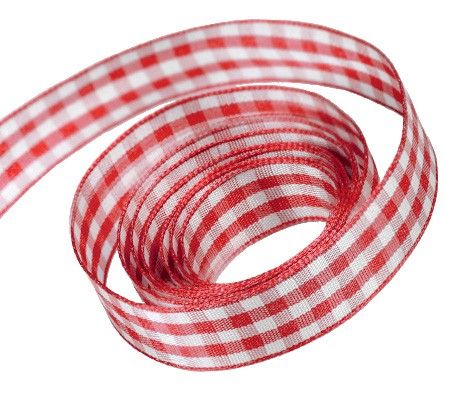Red - Party Plaid Ribbon - 5/8" x 25 Yards