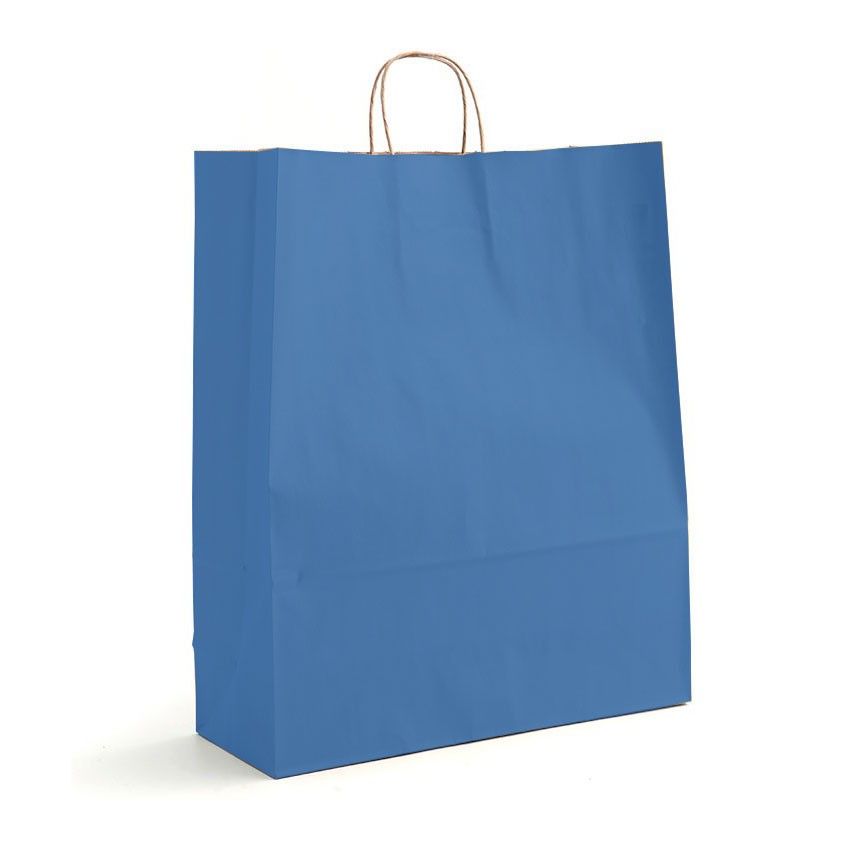 Matte Metallic Blue - Shopping Bag - 16 x 6 x 19-1/4"