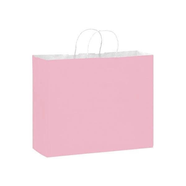 Matte Pink - Matte Shopping Bags - 16 x 6 x 12-3/8"