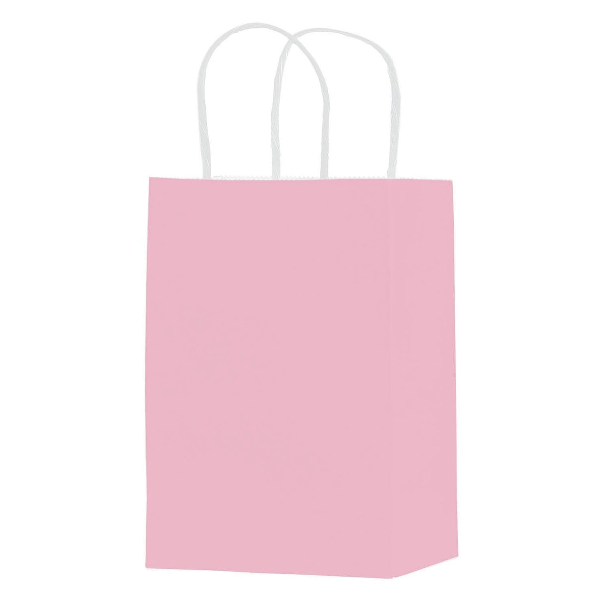 Matte Pink - Matte Shopping Bags - 5-1/4 x 3-1/4 x 8-3/8"