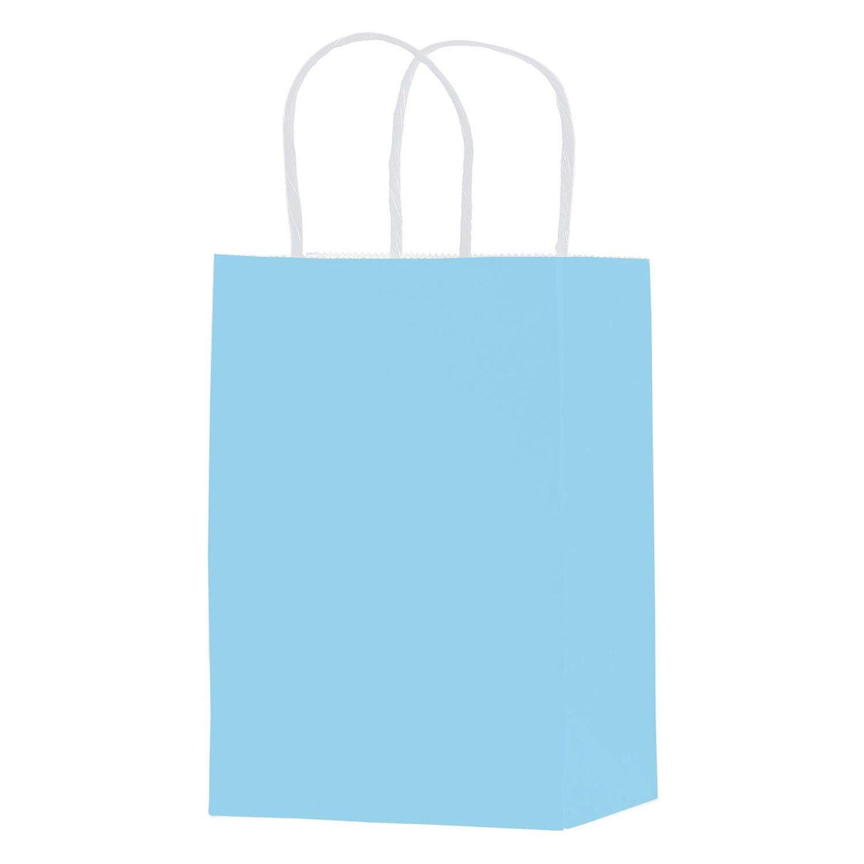 Matte Powder Blue - Matte Shopping Bags - 5-1/4 x 3-1/4 x 8-3/8"