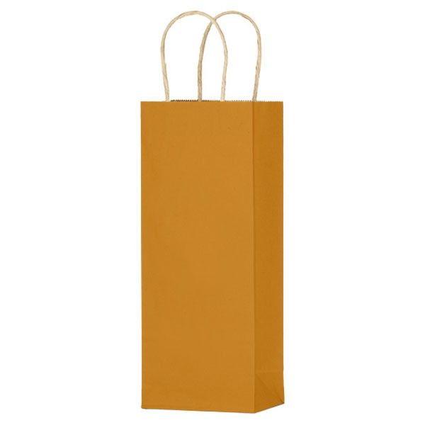 Matte Kraft Metallic Copper - Wine Bag - Paper - 5-1/4 x 3-1/2 x 13" (Single Bottle)