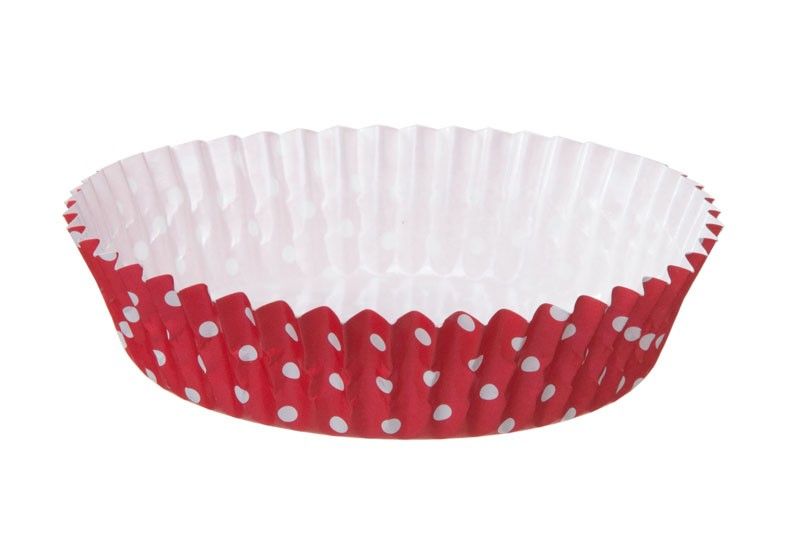 Red/White Dots - Ruffled Baking Cup - 3.9 Dia. x 1.2"