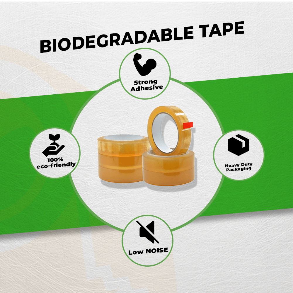 Cellophane Biodegradable Packaging Tape | CSTB (72 yards)