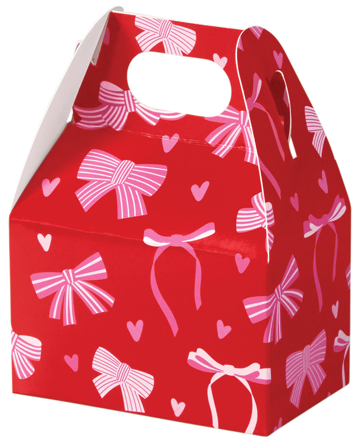 Pink Bows - Mini Gable Box - 4 x 2-1/2 x 2-1/2"