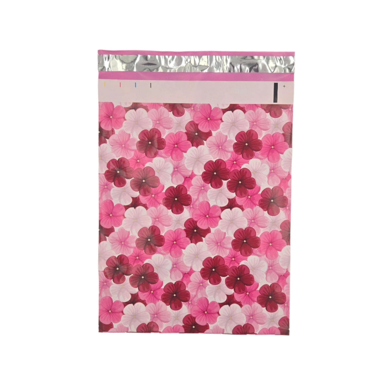 Pink Hibiscus Flower Poly Mailers Size 10x13 Colorful Shipping Bags