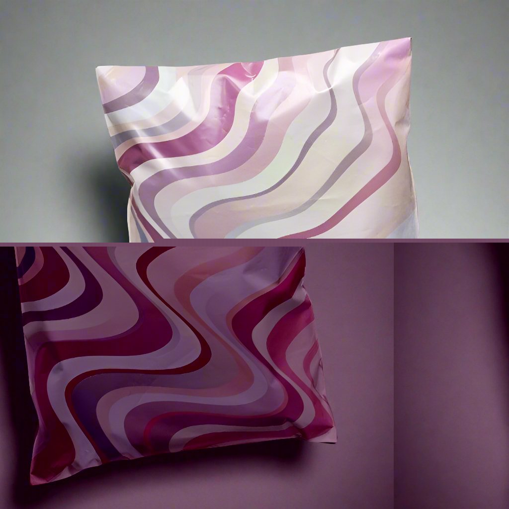 Pink Purple Abstract Poly Mailers Size 10x13 Shipping Bags