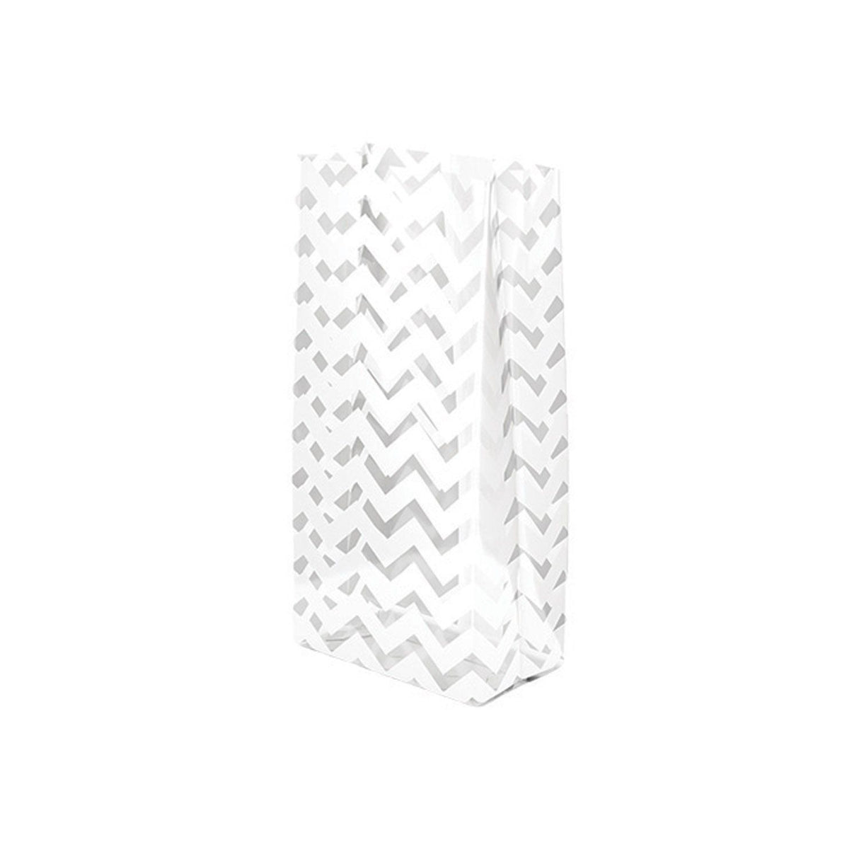 White Chevron - Candy Bag - 4 x 2-1/2 x 9-1/2"