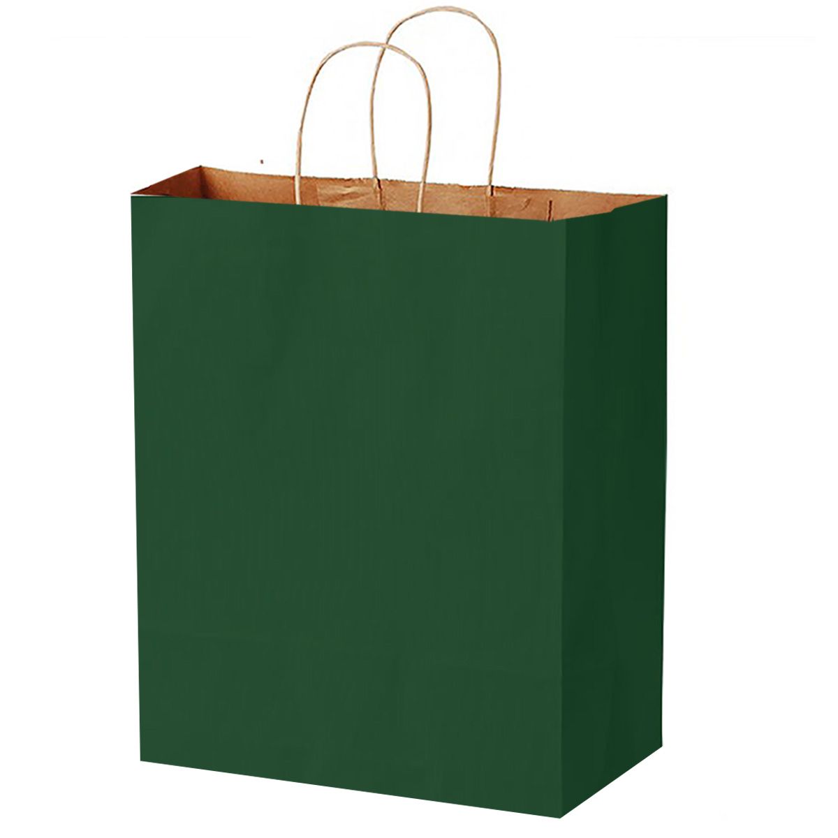Matte Kraft Hunter Green - Matte Shopping Bags - 10 x 5 x 13"