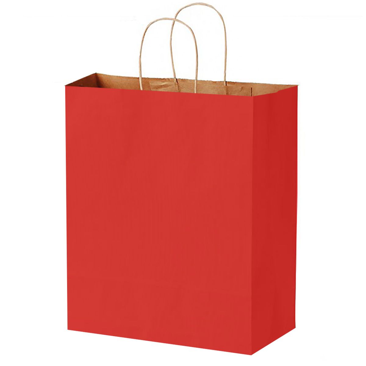 Matte Kraft Red - Matte Shopping Bags - 10 x 5 x 13"