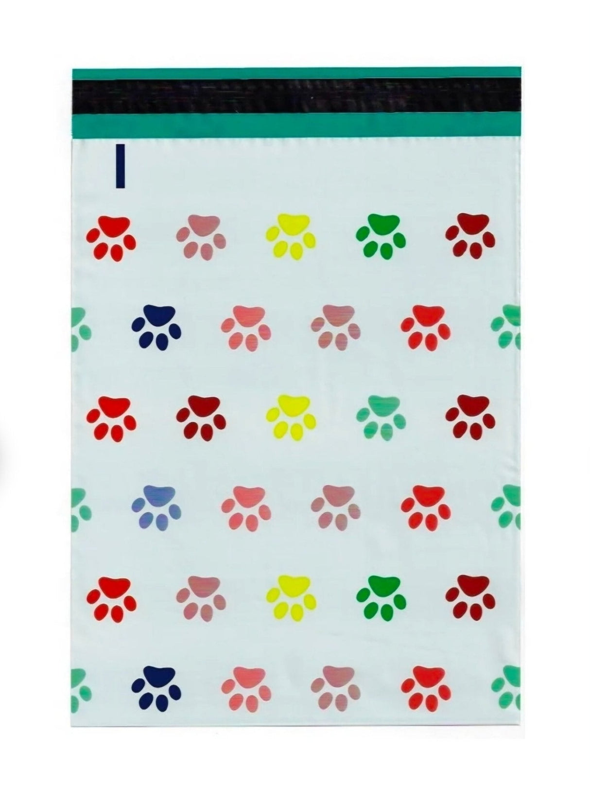 Puppy Dog Paw Print Poly Mailers Size 10x13 Colorful Shipping Bags