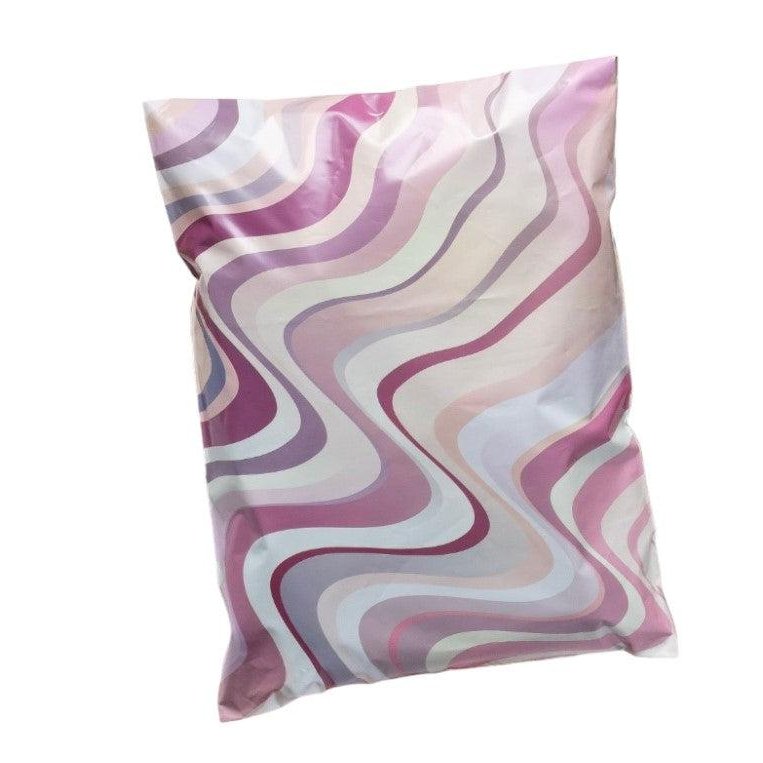 Purple Pink Abstract Poly Mailers Size 14x17 Colorful Shipping Bags