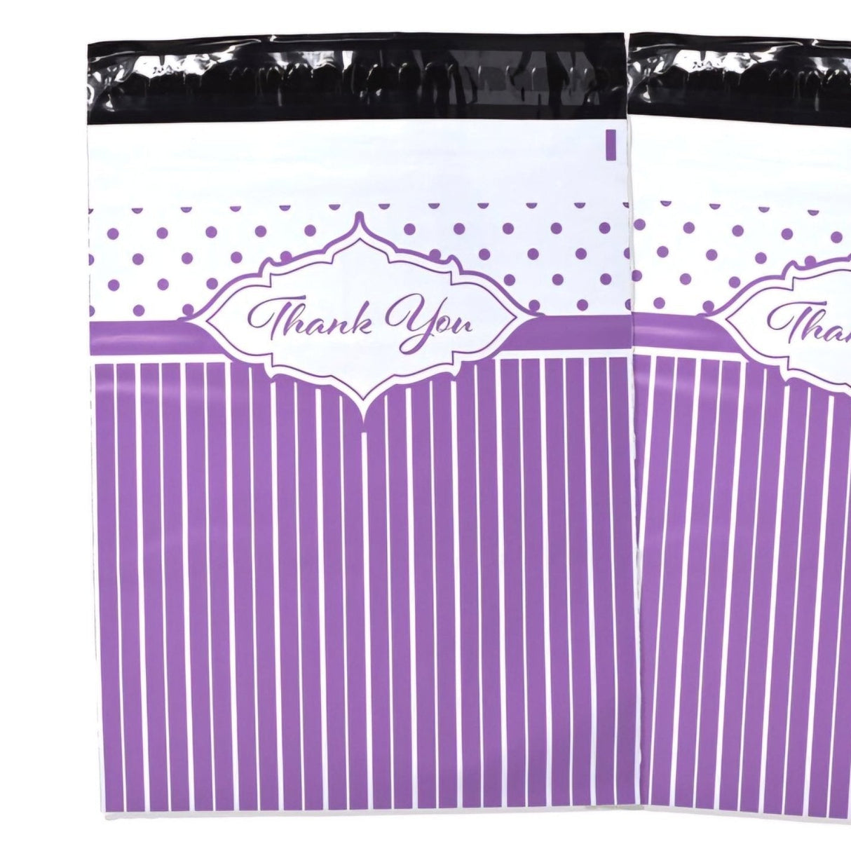 Purple Thank You Poly Mailers Size 10x13 Shipping Bags