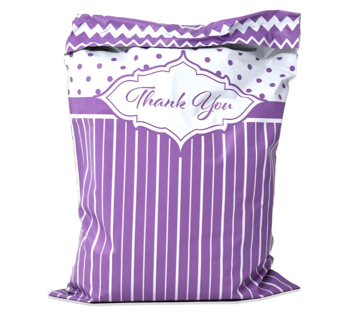 Purple Thank You Poly Mailers Size 10x13 Shipping Bags