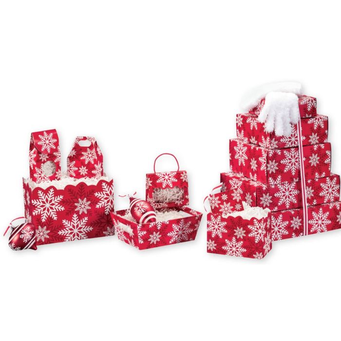 Red and White Snowflakes Gift Box Collection