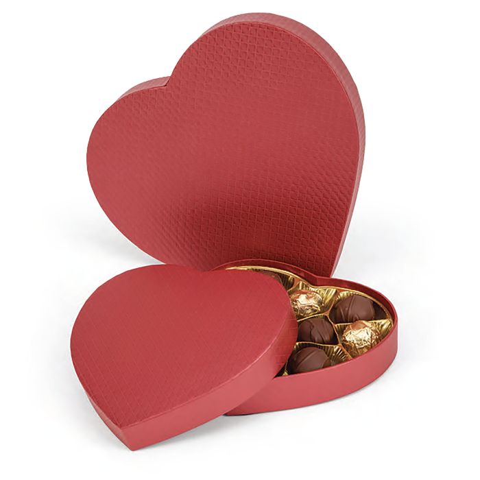 Quilted Red Heart Shaped Candy Boxes