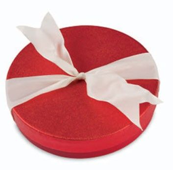 Sparkle Red - Round Set Up Candy Box - 5-1/2 x 1-1/8" - Round