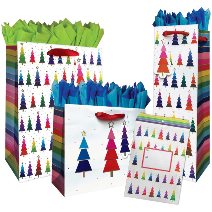 Rainbow Trees Gift Bags, Wrapping Paper, & Mailers