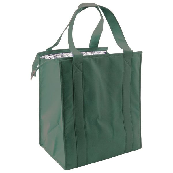 Dark Green - Reusable Thermo Tote - 13 x 10 x 15" (20 in. Handle)