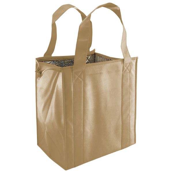 Khaki - Reusable Thermo Tote - 13 x 10 x 15" (20 in. Handle)